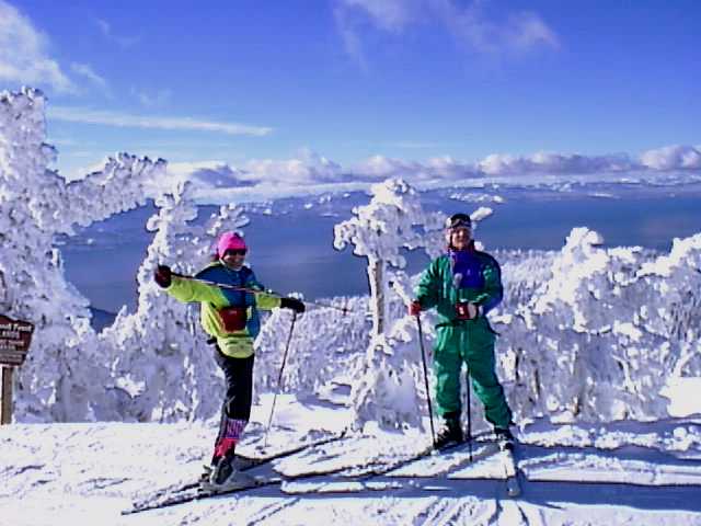 Steve attempts to help Andy down the slope